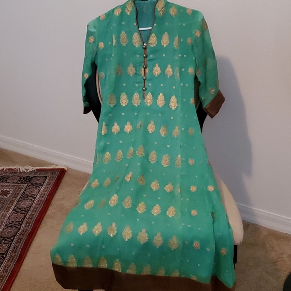 Salwar Kameez Dresses & Skirts - Fancy banarsi chiffon shalwar kameez suit